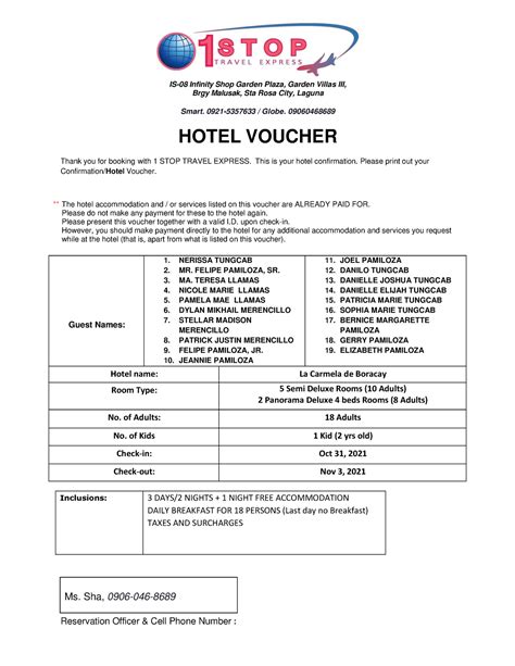 voucher hotel pdf